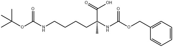Cbz-alpha-Me-Lys(Boc)-OH 结构式