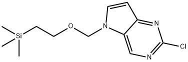 5H-Pyrrolo[3,2-d]pyrimidine, 2-chloro-5-[[2-(trimethylsilyl)ethoxy]methyl]- 结构式