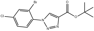 1H-1,2,3-Triazole-4-carboxylic acid, 1-(2-bromo-4-chlorophenyl)-, 1,1-dimethylethyl ester 结构式