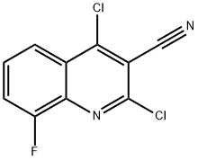 2,4-二氯-8-氟喹啉-3-甲腈 结构式