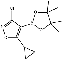 3-氯-5-环丙基-4-(4,4,5,5-四甲基-1,3,2-二氧硼杂环戊烷-2-基)异噁唑 结构式