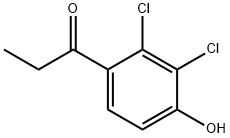 1-Propanone, 1-(2,3-dichloro-4-hydroxyphenyl)- 结构式