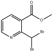 3-Pyridinecarboxylic acid, 2-(dibromomethyl)-, methyl ester 结构式
