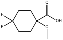 4,4-difluoro-1-methoxycyclohexane-1-carboxylic acid 结构式