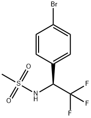 Methanesulfonamide, N-[(1S)-1-(4-bromophenyl)-2,2,2-trifluoroethyl]- 结构式