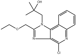 4-chloro-α,α-dimethyl-2-ethoxymethyl-1H-imidazo[4,5-c]quinoline-1-ethanol 结构式