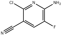 6-氨基-2-氯-5-氟烟腈 结构式