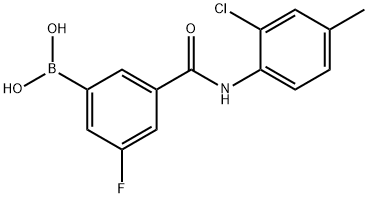 5-(2-氯-4-甲基苯胺甲酰基)-3-氟苯硼酸 结构式