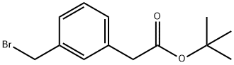 Benzeneacetic acid, 3-(bromomethyl)-, 1,1-dimethylethyl ester 结构式