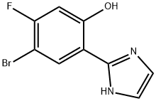4-bromo-5-fluoro-2-(1H-imidazol-2-yl)phenol 结构式