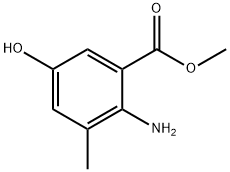 2-氨基-5-羟基-3-甲基苯甲酸甲酯 结构式