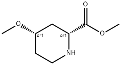 cis-4-Methoxy-piperidine-2-carboxylic acid methyl ester 结构式