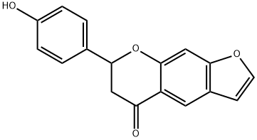 呋喃(2",3":7,6)-4'-羟基二氢黄酮 结构式