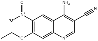 4-氨基-7-乙氧基-6-硝基喹啉-3-腈 结构式