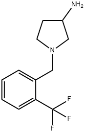 3-Pyrrolidinamine, 1-[[2-(trifluoromethyl)phenyl]methyl]- 结构式