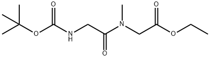 Glycine, N-[(1,1-dimethylethoxy)carbonyl]glycyl-N-methyl-, ethyl ester 结构式