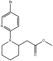 methyl 2-[1-(5-bromopyridin-2-yl)piperidin-2-yl]acetate 结构式