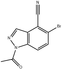 1H-Indazole-4-carbonitrile, 1-acetyl-5-bromo- 结构式