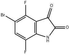 1H-Indole-2,3-dione, 5-bromo-4,7-difluoro- 结构式