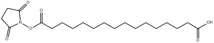 Hexadecanedioic acid, 1-(2,5-dioxo-1-pyrrolidinyl) ester 结构式