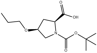 (4S)-1-Boc-4-propoxy-L-proline 结构式