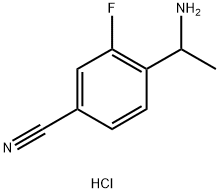 4-(1-AMINOETHYL)-3-FLUOROBENZONITRILE HCl 结构式