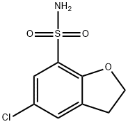 5-chloro-2,3-dihydro-1-benzofuran-7-sulfonamide 结构式