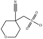 (4-氰基四氢-2H-吡喃-4-基)甲磺酰氯 结构式