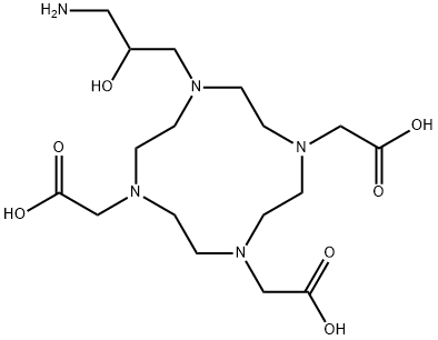 1,4,7,10-Tetraazacyclododecane-1,4,7-triacetic acid, 10-(3-amino-2-hydroxypropyl)- 结构式