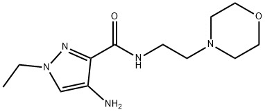 4-amino-1-ethyl-N-(2-morpholin-4-ylethyl)-1H-pyrazole-3-carboxamide 结构式