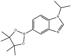 1H-Benzimidazole, 1-(1-methylethyl)-5-(4,4,5,5-tetramethyl-1,3,2-dioxaborolan-2-yl)- 结构式