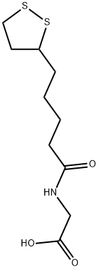 Glycine, N-[5-(1,2-dithiolan-3-yl)-1-oxopentyl]- 结构式