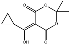 1,3-Dioxane-4,6-dione, 5-(cyclopropylhydroxymethylene)-2,2-dimethyl- 结构式