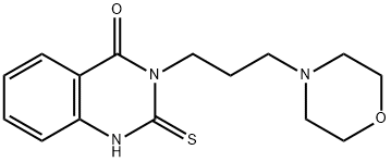 2,3-二氢-3-[3-(4-吗啉基)丙基]-2-硫代-4(1H)-喹唑啉酮 结构式