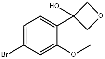 3-(4-Bromo-2-methoxyphenyl)oxetan-3-ol 结构式