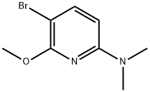 5-溴-6-甲氧基-N,N-二甲基吡啶-2-胺 结构式