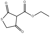 3-Thiophenecarboxylic acid, tetrahydro-2,4-dioxo-, ethyl ester 结构式