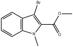 1H-INDOLE-2-CARBOXYLIC ACID, 3-BROMO-1-METHYL-, METHYL ESTER 结构式