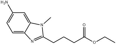 1H-Benzimidazole-2-butanoic acid, 6-amino-1-methyl-, ethyl ester 结构式