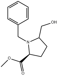 methyl (2S,5S)-1-benzyl-5-(hydroxymethyl)pyrrolidine-2-carboxylate 结构式