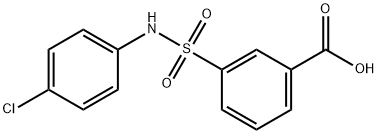 Benzoic acid, 3-[[(4-chlorophenyl)amino]sulfonyl]- 结构式
