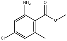 2-氨基-4-氯-6-甲基苯甲酸甲酯 结构式