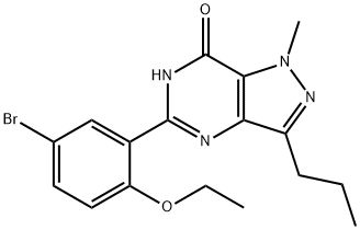 7H-Pyrazolo[4,3-d]pyrimidin-7-one, 5-(5-bromo-2-ethoxyphenyl)-1,6-dihydro-1-methyl-3-propyl- 结构式