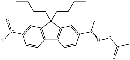 Ethanone, 1-(9,9-dibutyl-7-nitro-9H-fluoren-2-yl)-, O-acetyloxime 结构式