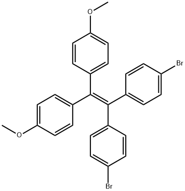 4,4'-(2,2-双(4-溴苯基)乙烯-1,1-二基)双(甲氧基苯) 结构式