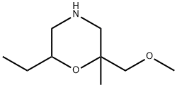 Morpholine,6-ethyl-2-(methoxymethyl)-2-methyl- 结构式