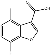 7-氟-4-甲基苯并呋喃-3-羧酸 结构式