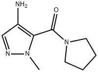 (4-氨基-1-甲基-1H-吡唑-5-基)(吡咯烷-1-基)甲酮 结构式