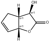 Rel-(3S,3aS,6aS)-3-hydroxy-3,3a,4,6a-tetrahydro-2H-cyclopenta[b]furan-2-one 结构式