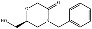 3-Morpholinone, 6-(hydroxymethyl)-4-(phenylmethyl)-, (6S)- 结构式